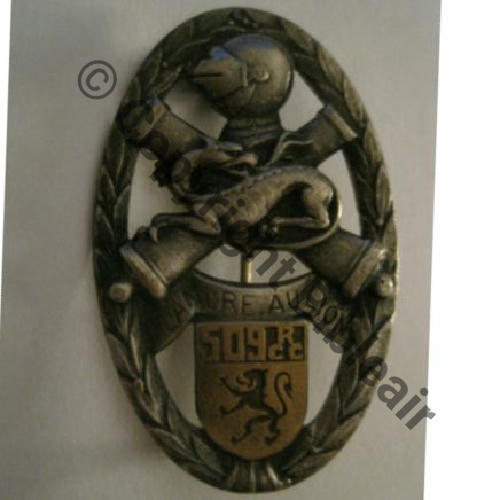 RCC  509eRgt CHAR COMBAT  SM Eping bascule Dos lisse Embouti Src.zephyr122012 70Eur10.12 