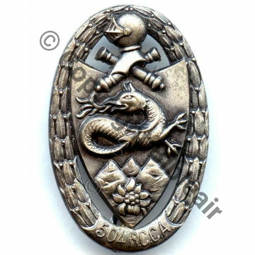 RCCA  504eRgt CHAR COMBAT ALPIN  AB.P Dep poincon Bol poinconne Dos lisse irreg Embouti Src.STELLA MAP44Eur