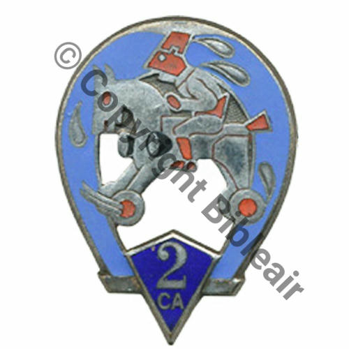 RCA  2eRgt CHASSEURS AFRIQUE  DrPNBer Dep Bol Dos lisse irreg Embouti ROULETTES ROUGES Src.lavocat 450EurInv 
