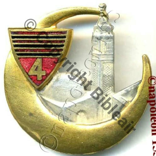 RCA  4eRgt CHASSEURS AFRIQUE  DrP 2Anneaux Dos lisse Embouti