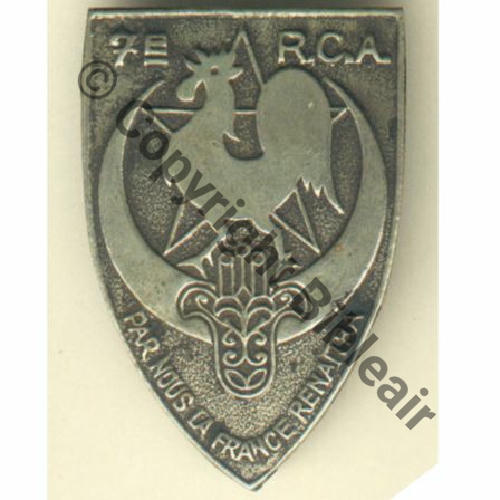 RCA  7eRgt CHASSEURS AFRIQUE  Fab Allemagne circa liberation  Sc.grandspins MAP140Eur