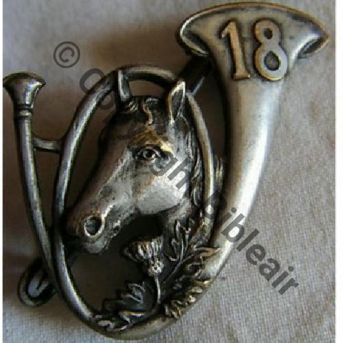 RCC  18eRgt CHASSEURS CHEVAL  AB SM Past AB.P Rennes Dos lisse Embouti Sc.quivivifrance 350EurInv