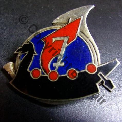 RCC  7eRgt CHASSEURS CHEVAL  DrPNBer Dep Bol fenetre Dos lisse irreg Src.patarcadius 140EurInv 