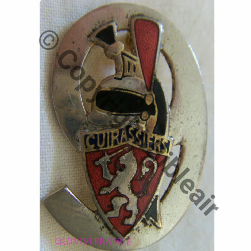 9e Rgt CUIRASSIERS  AB.P Dep Bol pastille poinconne Dos lisse Src.quivivefrance 300EurInv 