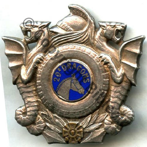 20eRgt DRAGON Cuivre AvantWW2 DrPNBER Dep Bol Dos lisse Embouti  Src.STELLA 198EurInv 