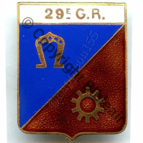GRDI  29e GR.DI 1940 CHOBILLON SM Bol grave CHOBILLON PARIS etPoinconne rond Src.STELLA 63Eur03.15
