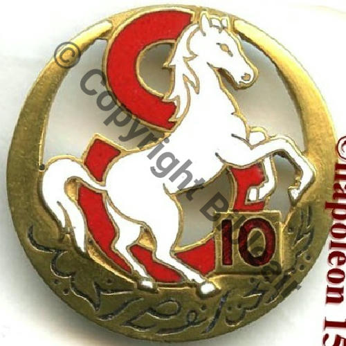 ESA  10e ESCADRON SPAHIS ALGERIENS  DrP 2Anneaux Guilloche Src.STELLA 98EurInv 