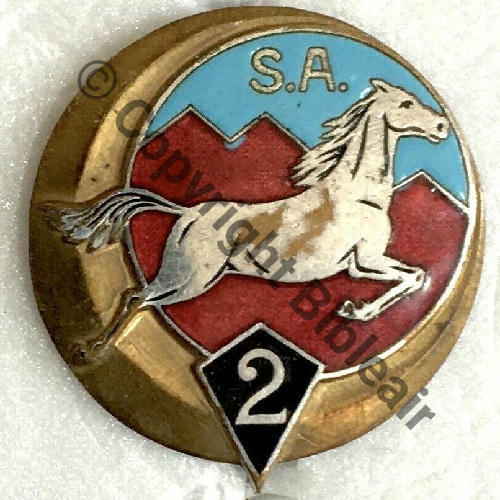 RSA  2eRgt SPAHIS ALGERIENS  DrPNBER Dep Bol fenetre pastille DRPN Dos lisse Src.mesnil01 37Eur03.21 