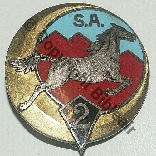 RSA  2eRgt SPAHIS ALGERIENS  SM Dep (DRAGO) Bol Dos lisse embouti Src.arcenant2011 MAP70Eur 