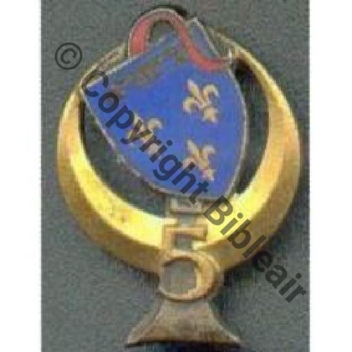 RSA  5eRgt SPAHIS ALGERIENS  AB SM Bol Poinconne Dos lisse Embouti G1264 Sc.marcel29 43Eur01.09