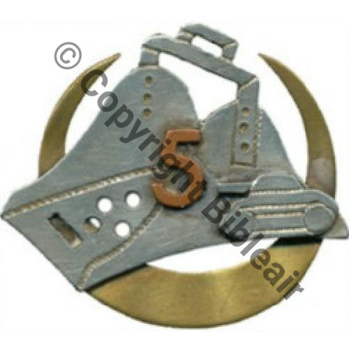 RSA  5eRgt SPAHIS ALGERIENS ETRIER sur CROISSANT  Fab loc 2Anneaux Dos lisse 37mm Src.LAVOCAT 800EurInv 