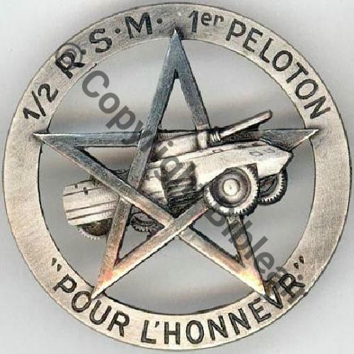 RSM  2eRgt SPAHI MAROCAIN  1ePELOTON 1eESCADRON  DrPNOM Dep 2Anneaux Guilloche Sc.SEGALEN MAP85Eur