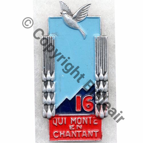 CJF 16  CHANTIER JEUNESSE 16  A.AUGIS LYON ST.BARTH 2Lign 2Griffes Dos grenu Src.entame PV50Eur 