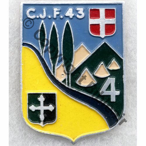 CJF 43  CHANTIER JEUNESSE SIDI BRAHIM Gpe 4  A.AUGIS LYON 2Lign 2Griffes Dos grenu Src.entame 80Eur06.17 