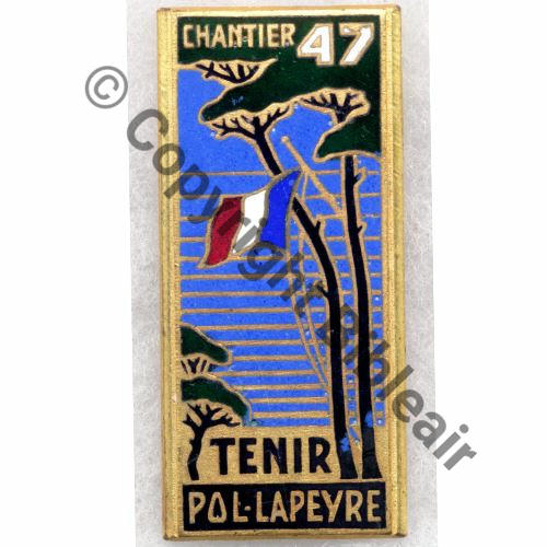 CJF 47  CHANTIER JEUNESSE 47 POL LAPEYRE  DrPNBer Dep 2semi circul Bol fenetre Dos lisse irreg  Src.entame PV40Eur 
