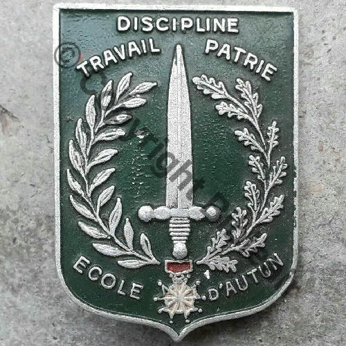 CJF CHANTIER JEUNESSE VICHY AUTUN  A.AUGIS LYON ST.BARTH 2Lign Alu peint 2Griffes Dos grenu Src.croixguerre1418 56Eur(x2) 