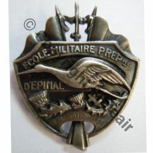 ECOLE MILITAIRE PREPARATOIRE EPINAL  AB.P Dep Bol poinconne Dos lisse Embouti Sc.leberetvert PV50Eur  