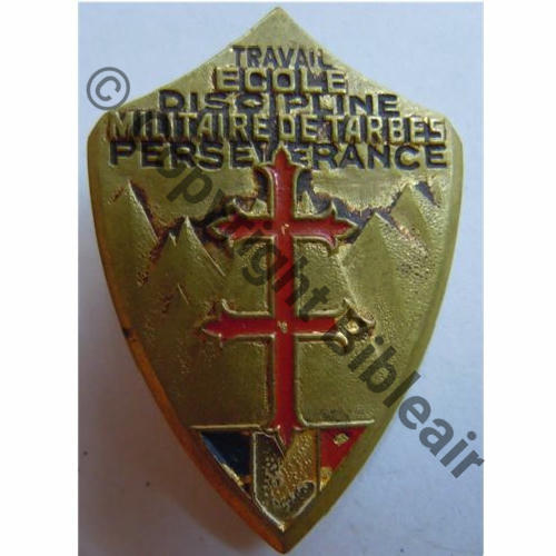 ECOLE MILITAIRE TARBES FFI  DRAGO 2Anneaux Dos lisse Src.leberetvert 40Eur10.13 
