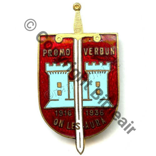 EMICC Ecol Mil Inf des Chars de Combat PROMO VERDUN  SM Eping soudee Dos lisse irreg Src.STELLA 128EurInv 