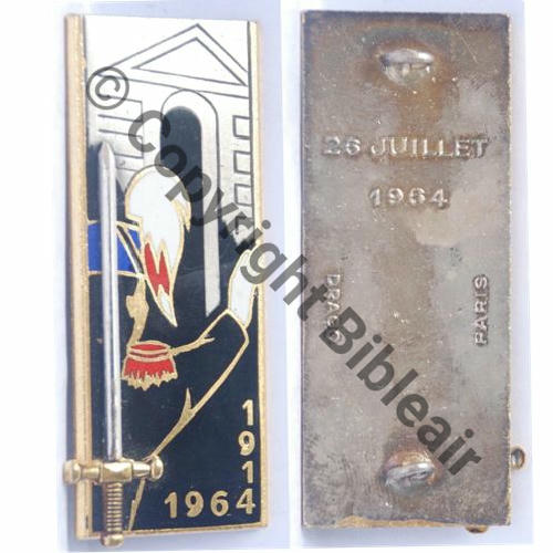 ESM ST.CYR  1961.64 SERMENT DE 1914 DrP 2Anneaux Dos lisse 26 juillet 1964 en relief Src.roxhan888 PV116Eur 