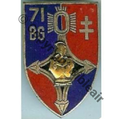 BAT  71eBAT GENIE ALGERIE  G2032  DrP 2Anneaux Guilloche  Src.dixmude 25EurInv 