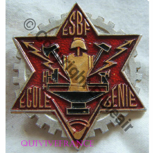 ESBF ECOLE SPECIALISEE BOIS et FER GENIE  A.AUGIS LYON ST.BARTH 2Lign 2Griffes Grenu ALU PEINT Src.quivivefrance 120EurInv 
