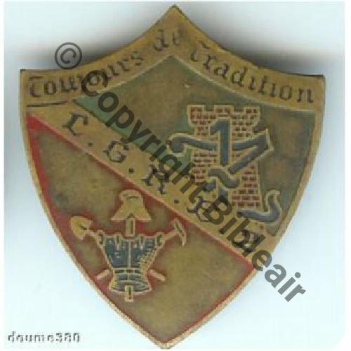 ZOUAVES GENIE AFN 2eCie RVT EAU FAB ALLEMANDE Peint  SM Broche a bascule Dos lisse irregSc.doume380 MAP900Eur