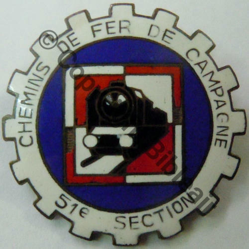 CHEMIN FER DE CAMPAGNE 51e SECTION  SM Eping bascule Dos irreg Src.leberetvert 250EurInv 