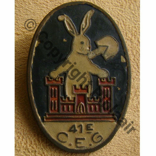 CEG  41e Cie Entrepot Genie  SM (GRAZZIANI) Eping soudee Dos lisse irreg Src.lectou32 170EurInv 