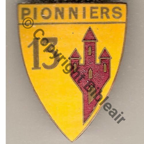 CP  13eCie PIONNIERS 201eRI FRAISSE DEMEY Past fenetre... Dos lisse irreg Src.mian04nou PV390Eur