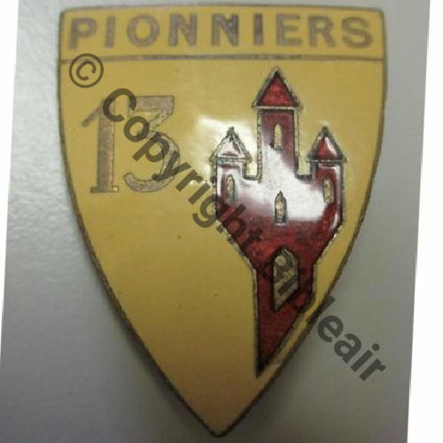 RP  201e RI  13eCIE PIONNIERS 51eDI  SM Bol allonge Dos lisse irreg Src.dannydunkan 379EurInv 