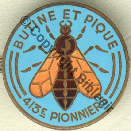 RP  413eRgt PIONNIERS Ailes Oranges A.BOGNER METZ Sc.grandspins13 MAP140Eur