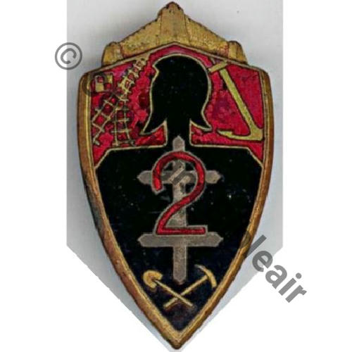 RG  2e GENIE armee armistice 1941  DrPNBER Bol fenetre Dos lisse irreg Sc.SEGALEN MAP210Eur