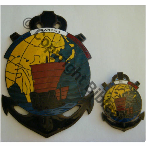 DETACHEMENT FRANCAIS SHANGAI PEINT SM Dos lisse irreg 2pts attache KC LOT1 Src.flob92 lot 1+2 1300EurInv