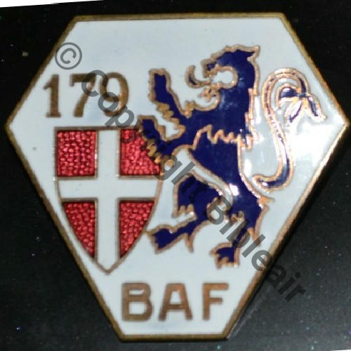 BAF  179eBat ALPIN FORTERESSE  A.AUGIS ST.BARTH LYON 3Li  DUVERNE DESSINAT Vers Blanche Bol Dos granuleux  Src.dannydunkan 339EurInv 