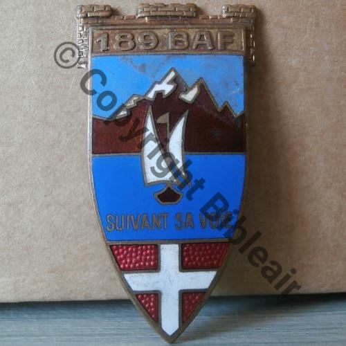 BAF  189eBat ALPIN FORTERESSE  A.AUGIS ST.BARTH LYON Bol fenetre allonge Alu Dos grenu cuivre ATTACH KC Src.4hri95 156Eur12.15