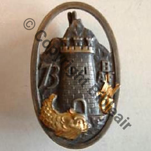 BAF  73eBat ALPIN FORTERESSE  AB.P Dep poinconne Past RENNES Sc.gaulois74 MAP60Eur04.08