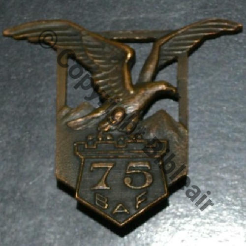 BAF  75eBat ALPIN FORTERESSE  DrPNBer Dep 2Anneaux Dos lisse Tout metal Src.dannydunkan 549EurInv 