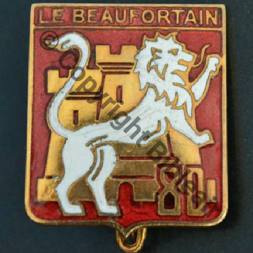 BAF  80eBat ALPIN FORTERESSE BEAUFORTIN  AB SM Bol pastille Rennes et Poinconne Dos lisse Src.dannydunkan 164Eur07.13  