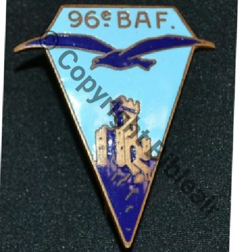 BAF  96eBat ALPIN FORTERESSE  Ciel bleu clair  SM AUGIS ST.BARTH 3li.. tres etame Bol fenetre allonge cuivre Dos dore lisse irreg Src.dannydunkan PV109Eur 