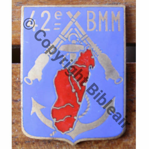 BMM  42eBAT MITRAILLEURS  MALGACHES Gd modele Argente  MORET Fbg Temple  Dos lisse Src.eldi.fr 358EurInv 