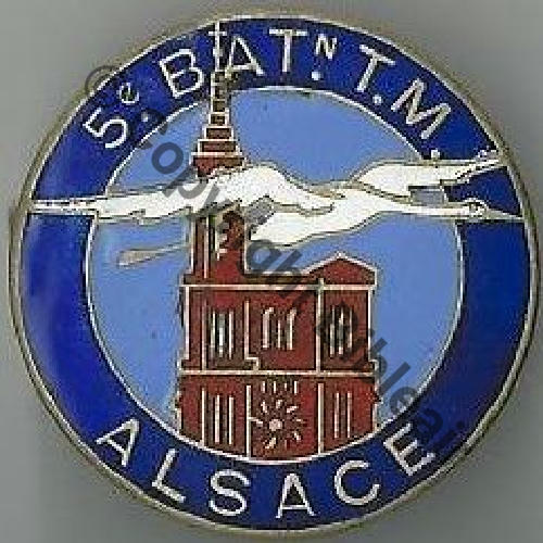 5e BAT TRAVAILLEURS MILITAIRES ALSACE 38.40  FRAISSE DEMEY Bol Dos lisse Src.pkjan 99EurInv 