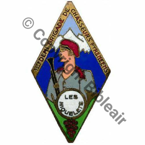 DBA 1eDEMI BRIGADE CHASSEURS PYRENEENS   DrPBer Dep Bol fenetre non conforme Dos lisse irreg  Src.LAVOCAT 150EurInv 
