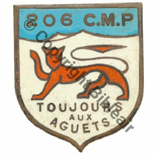 CMP  206e Cie Mitrailleurs de Positions  SM sans attache Dos lisse irreg  Src.LAVOCAT 400EurInv 