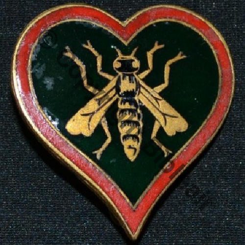 DI  55eDI Coeur fond noir  AB SM Bol poinconne Dos irreg scintillant Src.dannydunkan 89EurInv 