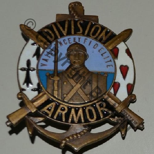 DI  61eDI Division ARMOR  SM Bol poinconne... Dos lisse irreg Src.dannydunkan MAP39Eur 