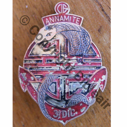 DIC  3eDIC EO  CIE ANNAMITE MYTHO  Fab LOC Attache tube  Dos lisse irreg Src.eldi.fr ECLATS 600EurInv 