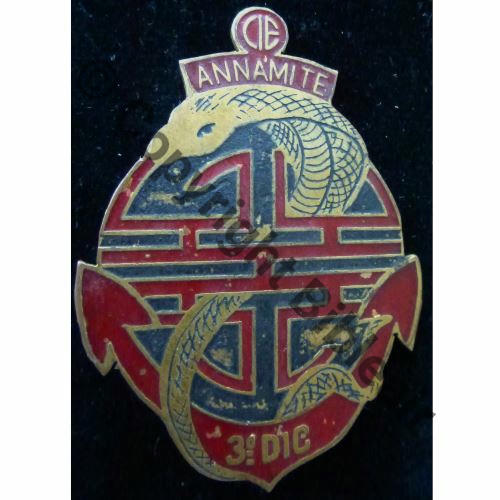 DIC  3eDIC EO  CIE ANNAMITE MYTHO Fab LOC Attache tube  Dos lisse irreg Src.ledemisolde 750EurInv 