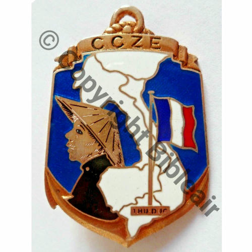CIE COMMANDEMENT COLONIALE  DrP Eping tuyau Guilloche vrac grave ARGENT Src.leberetvert 180EurInv 