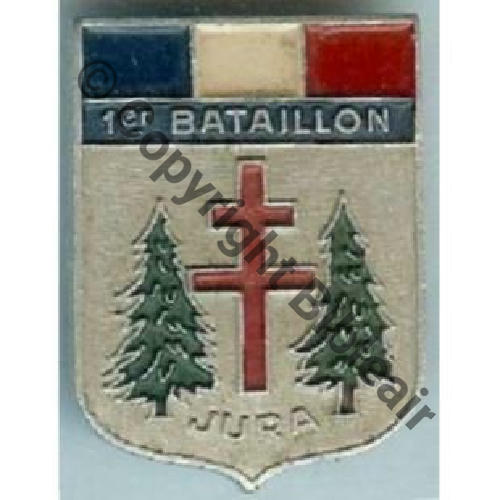 FFI  1eBat JURA  A.AUGIS LYON 1Lign Alu peint 2Griffes Dos grenu irreg Src.dixmude8 100EurInv 
